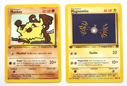 Team Rocket First Edition #60 Mankey #61 Vintage 2000 Pokemon NM/M - Image 1