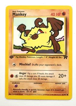 Team Rocket First Edition #60 Mankey #61 Vintage 2000 Pokemon NM/M - Image 2