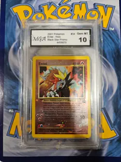 2001 Pokemon Entei Holo Black Star Promo MGA 10 - Image 1