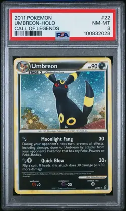Umbreon #22 Pokemon Call of Legends PSA 8 swirl🌀 - Image 1
