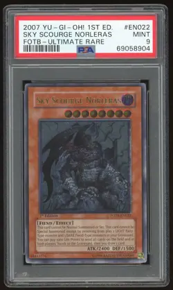 SKY SCOURGE NORLERAS YU-GI-OH FORCE OF BREAKER #FOTB-EN022 1st ULTIMATE PSA 9 - Image 1