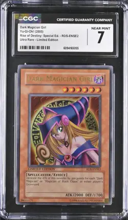 Yugioh CGC 7 Dark Magician Girl RDS-ENSE2 Ultra Rare Limited Edition - Image 1