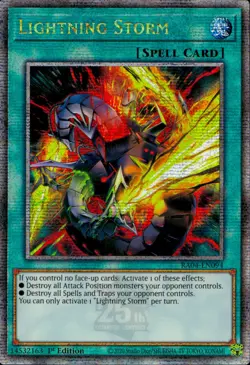 Yugioh Yugioh Lightning Storm Alt Art Quarter Century Secret Rare RA04-EN094 - Image 1