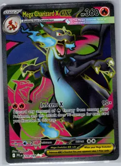 Mega Charizard X ex - 109/094 ME02: Phantasmal Flames - Pokemon Card - NM - Image 1
