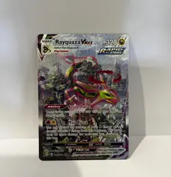 218/203 Pokemon TCG Evolving Skies Rayquaza VMAX Alt Art Secret NM Holo Card - Image 2