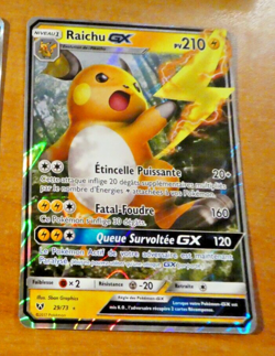 POKEMON SOLEIL ET LUNE CARD RARE HOLO CARTE Raichu GX 29/73 SL3.5 FR MINT 2017 - Image 1