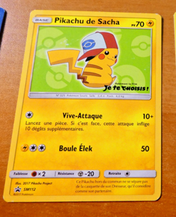 POKEMON CARD CARTE PIKACHU DE SACHA SM112 PROMO FR 2017 ** - Image 1