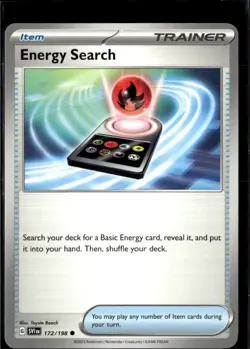Pokemon Energy Search 172/198 Scarlet Violet Base Non Holo Common 2 Card Lot - Image 1