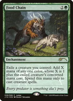2018 MTG Magic Judge Gift Card 2018 008/008 Food Chain FOIL - Image 1
