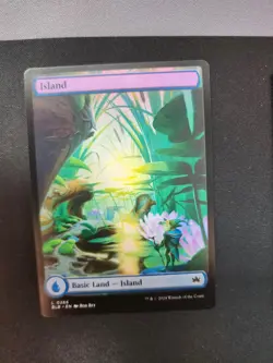 MTG Island Bloomburrow Error Card Minor Misprint Purple Ink Tint - Image 1