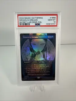 Drown in Dreams 1668 Rainbow Foil Peach Momoko Secret Lair MTG PSA 10 - Image 1