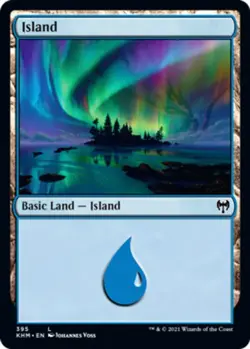 4 x Island (395) - Foil - Kaldheim - Light Play - MTG - Image 1