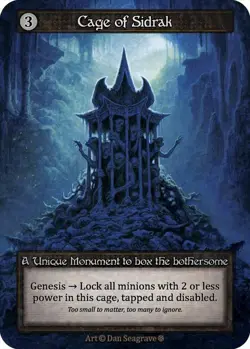 Sorcery: Contested Realm Cage of Sidrak Unique Regular NM (GT) - Image 1