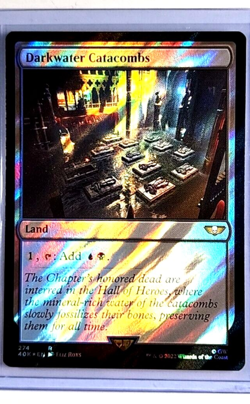 MTG Magic the Gathering Warhammer 40000 40K Surge Foil #274 Darkwater Catacombs - Image 1