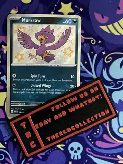 Pokemon Card TCG - Baby Shiny Murkrow - Paldean Fates - 181/091 - Full Art Holo - Image 1