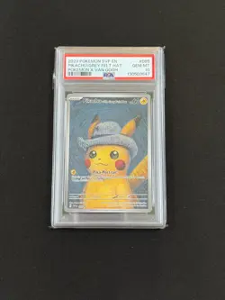 2023 Pokemon SVP En Pikachu Grey Felt Hat Van Gogh #085 PSA 10 - Image 3
