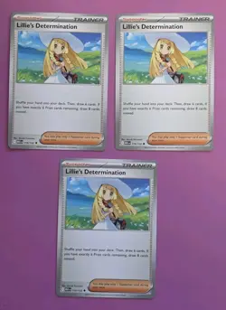Pokemon Lillie's Determination 119/132 Me01: Mega Evolution Regular x3 - Image 1