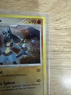 LUCARIO 6/130 Diamond & Pearl HOLO BLEED DOUBLE SWIRL rare Pokemon TCG card HP - Image 5