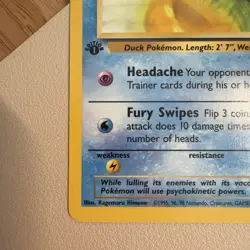 Psyduck 53/62 Fossil Regular 1st Edition Pokemon WOTC LP - Image 2
