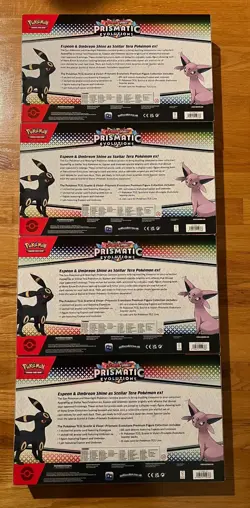 🚨Lot of 4! Pokemon Prismatic Evolutions Premium Figure Collection 4 Boxes - Image 2
