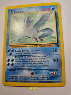 Pokemon TCG | Articuno - 17/62 Non-Holo | Fossil Set 1999 | Vintage Rare - Image 2