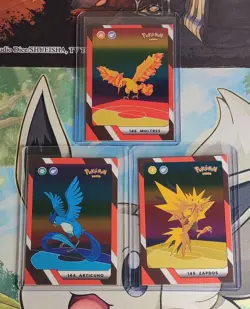 2025 Pokemon Kanto Full House, Legendary Birds Set Rainbow Holo - Image 1