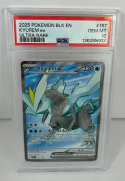 2025 Pokemon Black Bolt 157 Kyurem EX Ultra Rare PSA 10 GEM MINT - Image 1
