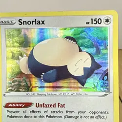 Snorlax 143/196 Lost Origin Holo Rare Pokemon Card 2022 Sword Shield - Image 3