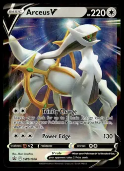 Pokemon TCG SWSH: Sword & Shield Promo Cards #SWSH306 Arceus V NM - Image 1