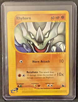 Pokemon Card - Rhyhorn Skyridge 91/144 Non Holo - LP - Image 3