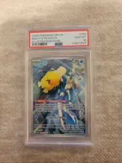 Pokemon TCG Misty's Psyduck Destined Rivals 193/182 Illustration Rare PSA 10 - Image 1