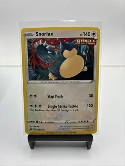 Snorlax SWSH119 Holo Black Star Promo Single Strike Sweet Pokemon Card - Image 1
