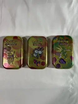 3x Pokemon TCG English Scarlet And Violet 151 Mini Tins Assorted Artworks Sealed - Image 1