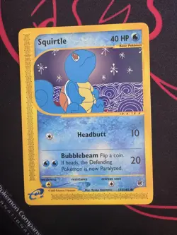 Pokemon Squirtle TCG Expedition Base Set Card 132/165 - Image 1