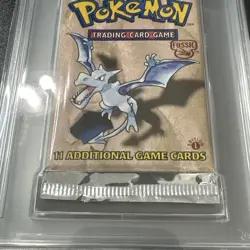 1999 POKEMON FOSSIL PACK 1ST ED-AERODACTYL FOIL PSA 9 - Image 2