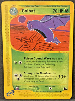 Pokemon TCG Golbat Skyridge Non-Holo Card 60/144 Common - NM - Image 1