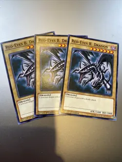 3x (Three) Red-Eyes B. Dragon MILI MIL1-EN027 LP/NM 1st yugioh Common Cards - Image 1