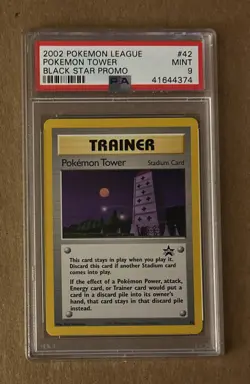 2002 Pokemon League Tower Black Star Promo Card #42 PSA 9 - Image 1