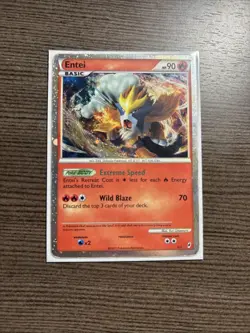 Pokemon TCG Shiny Entei Call of Legends Holographic Card SL3 - Image 1