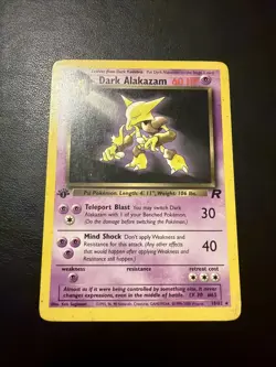 Pokemon TCG Dark Alakazam Card 18/82 Non-Holo, Vintage, NMCondition - Image 1