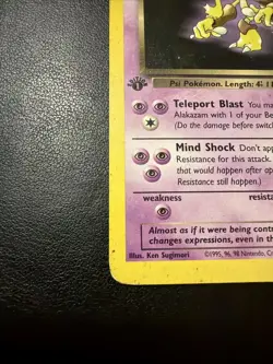 Pokemon TCG Dark Alakazam Card 18/82 Non-Holo, Vintage, NMCondition - Image 3