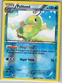 Politoed 18/111 Reverse Holo XY - Furious Fists - Pokemon Card - NM - Image 1