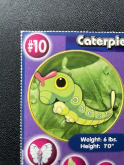 Caterpie #10 Poke Trivia Burger King Pokemon Card Nintendo 1999 LP/DMG - Image 2