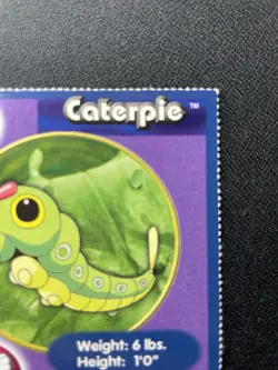 Caterpie #10 Poke Trivia Burger King Pokemon Card Nintendo 1999 LP/DMG - Image 3