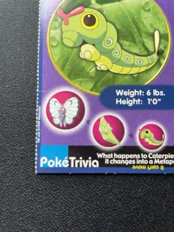 Caterpie #10 Poke Trivia Burger King Pokemon Card Nintendo 1999 LP/DMG - Image 5