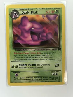 Dark Muk - Team Rocket Set - 41/82 - VINTAGE WOTC Pokemon Card - Unlimited - LP - Image 1