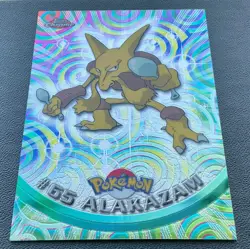 Pokemon #65 Alakazam Card Foil Holo Topps Chrome 2000 TV Animation Series 1 - Image 1