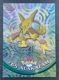 Pokemon #65 Alakazam Card Foil Holo Topps Chrome 2000 TV Animation Series 1 - Image 2