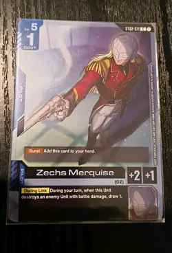Gundam Card Game Zech's Merquise Championship Participation Promo Foil - Image 1