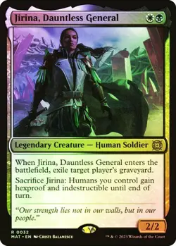 Jirina, Dauntless General FOIL - 0032 - Rare - Aftermath MAT MTG - Image 1